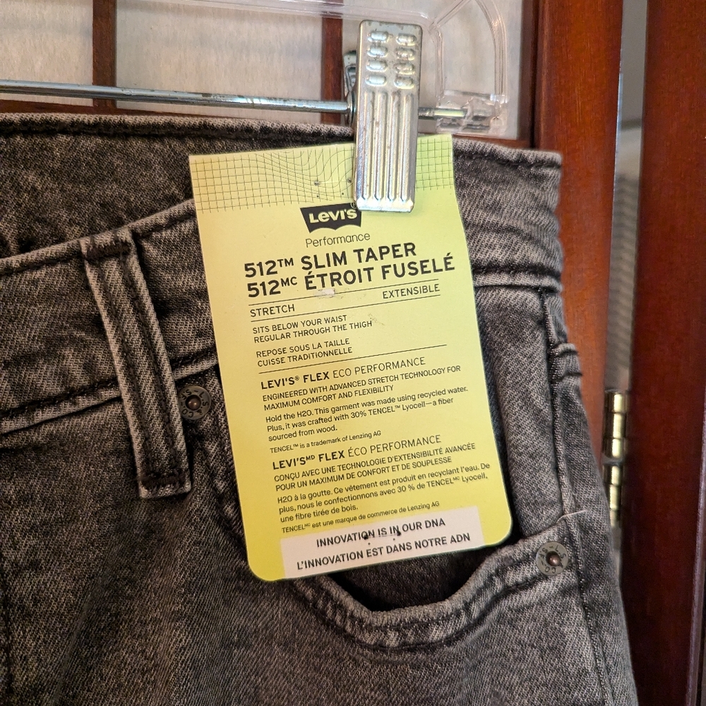 Levi's 512 Slim Taper Grey Sz 30x32 - Picture 8 of 8